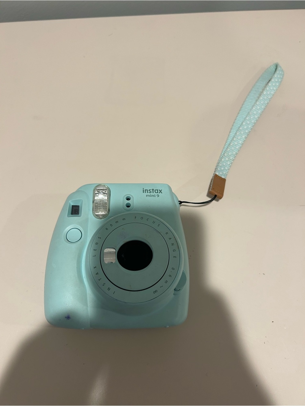 Fujifilm instax mini 9 Mint Blue Instant Film Camera with Wrist Strap